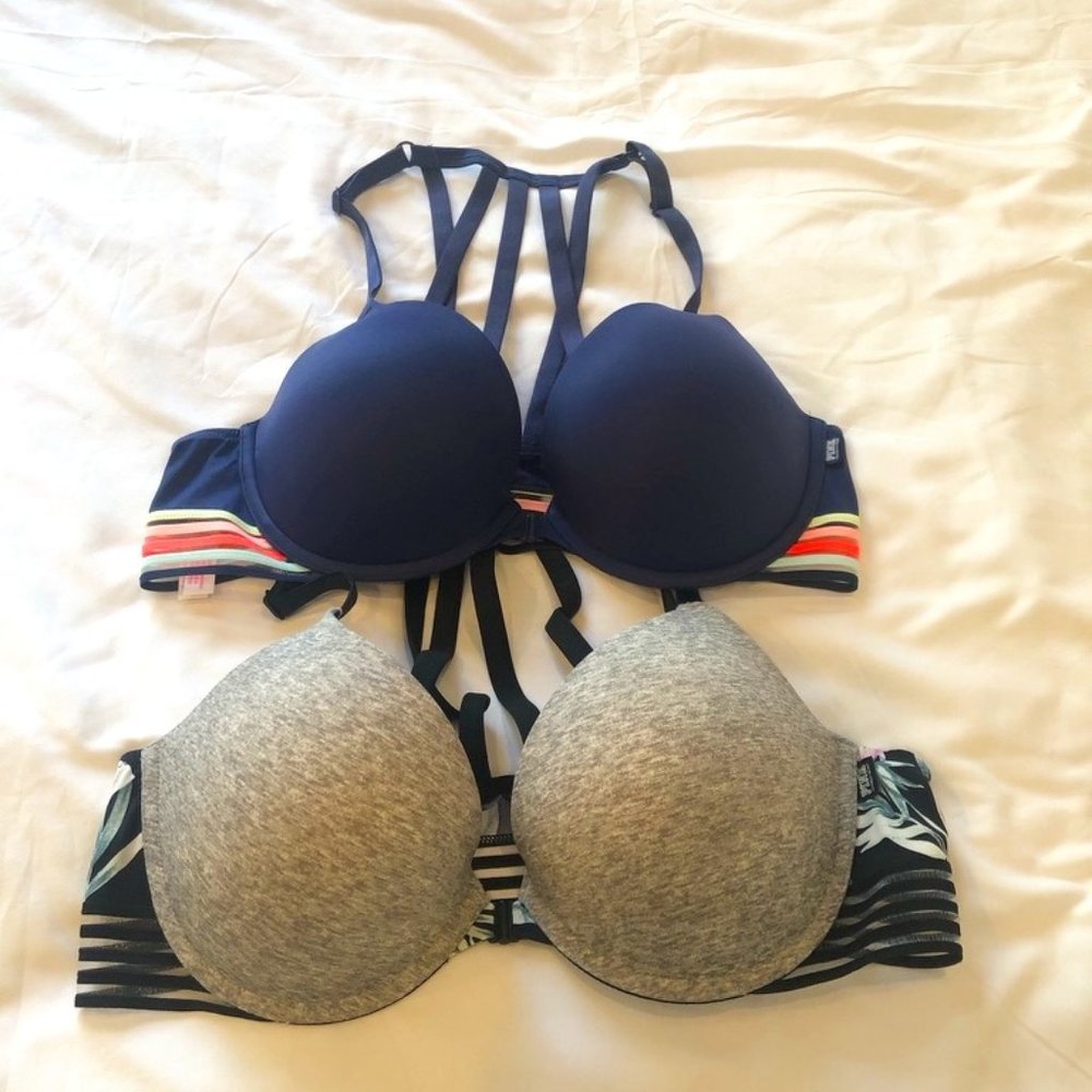 NEW 36C PINK Wear Everywhere Pushup Bra - TWO